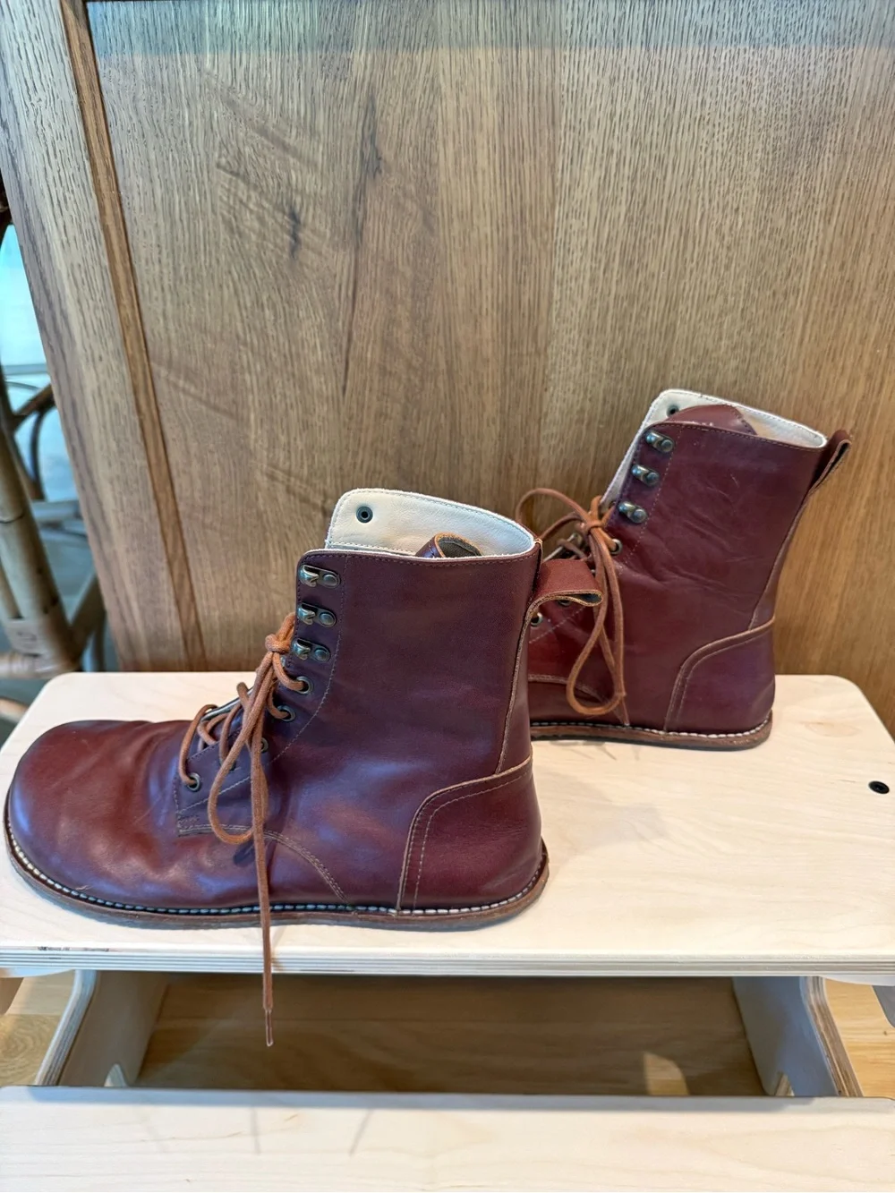Origo Men's Lace-Up Genuine Leather Boots in Chestnut Brown